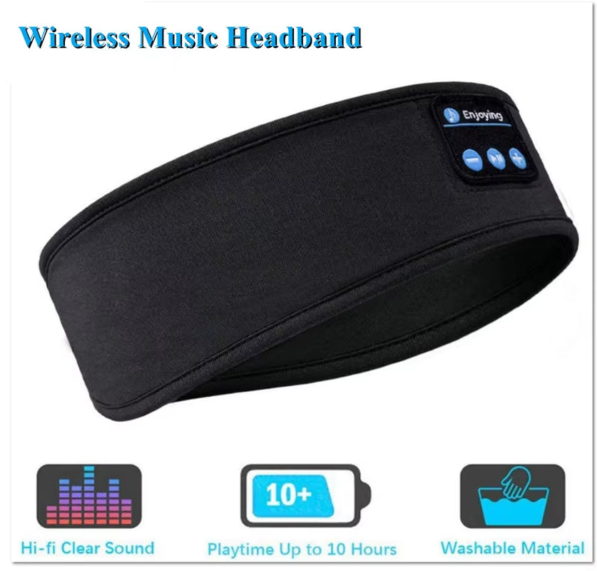  Wireless Music Eye Mask Bluetooth-Compatible Sleeping Earphone to sleep with a sof musik