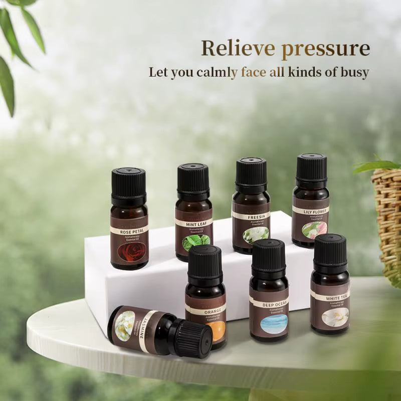 1PC 10Ml Essential Oils for Aromatherapy Diffuser Humidifie Hilton Plant Aroma Oil Help Sleep Lavender Home Fragrance Oils